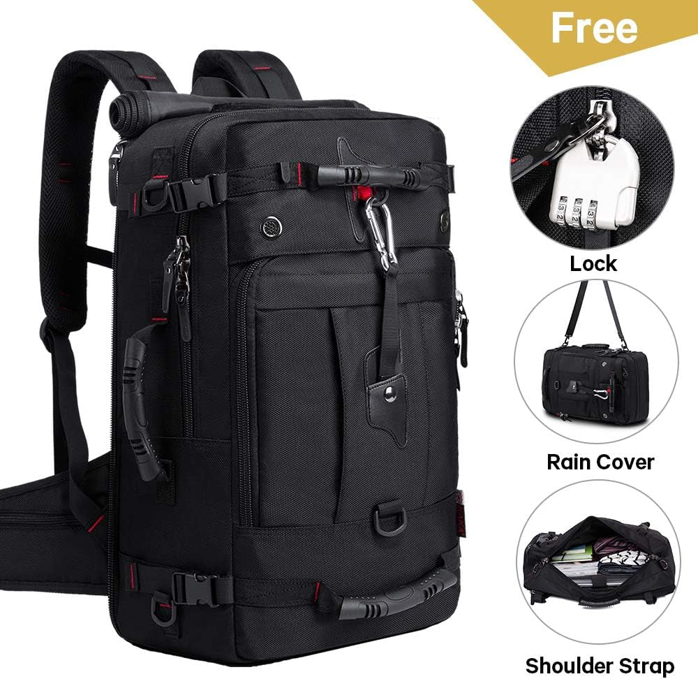 Travel Backpack, Carry on Backpack Durable Convertible Duffle Bag Fit for 17.3 Inch Laptop for Men and Women(Large 40L)