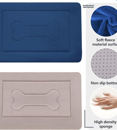 Dog Bed Large Crate Mat 42 in Non-Slip Washable Soft Mattress Kennel Pads