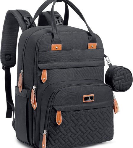 Diaper Bag Backpack - Tote - Multi Function Waterproof Diaper Bag, Travel Essentials Baby Bag with Changing Pad, Stroller Straps & Pacifier Case - Unisex, Black