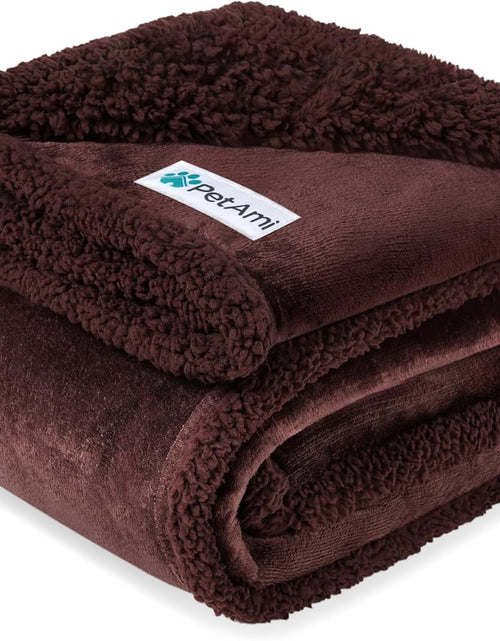 Load image into Gallery viewer, Waterproof Dog Blanket for Bed, Couch, Sofa | Waterproof Dog Bed Cover for Large Dogs, Puppies | Sherpa Fleece Pet Blanket Furniture Protector | Reversible Microfiber
