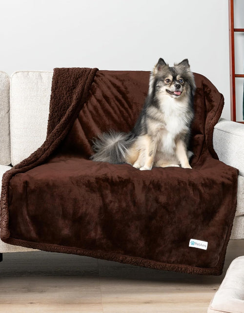 Load image into Gallery viewer, Waterproof Dog Blanket for Bed, Couch, Sofa | Waterproof Dog Bed Cover for Large Dogs, Puppies | Sherpa Fleece Pet Blanket Furniture Protector | Reversible Microfiber
