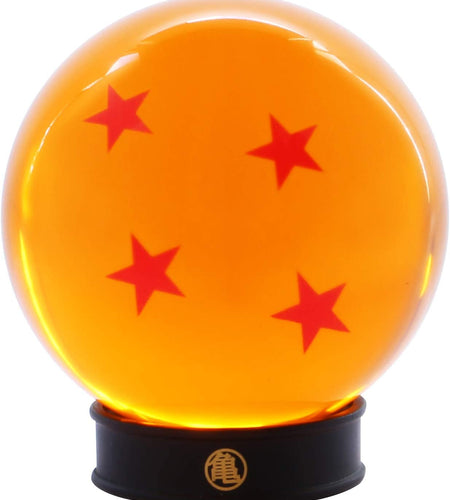 Studio Officially Licensed Dragon Ball Z 4 Star Collectible Acrylic Resin Crystal Dragon Ball Replica 3'' across DBZ Home Essentials Anime Manga Gifts Collect Them All